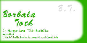 borbala toth business card