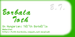 borbala toth business card